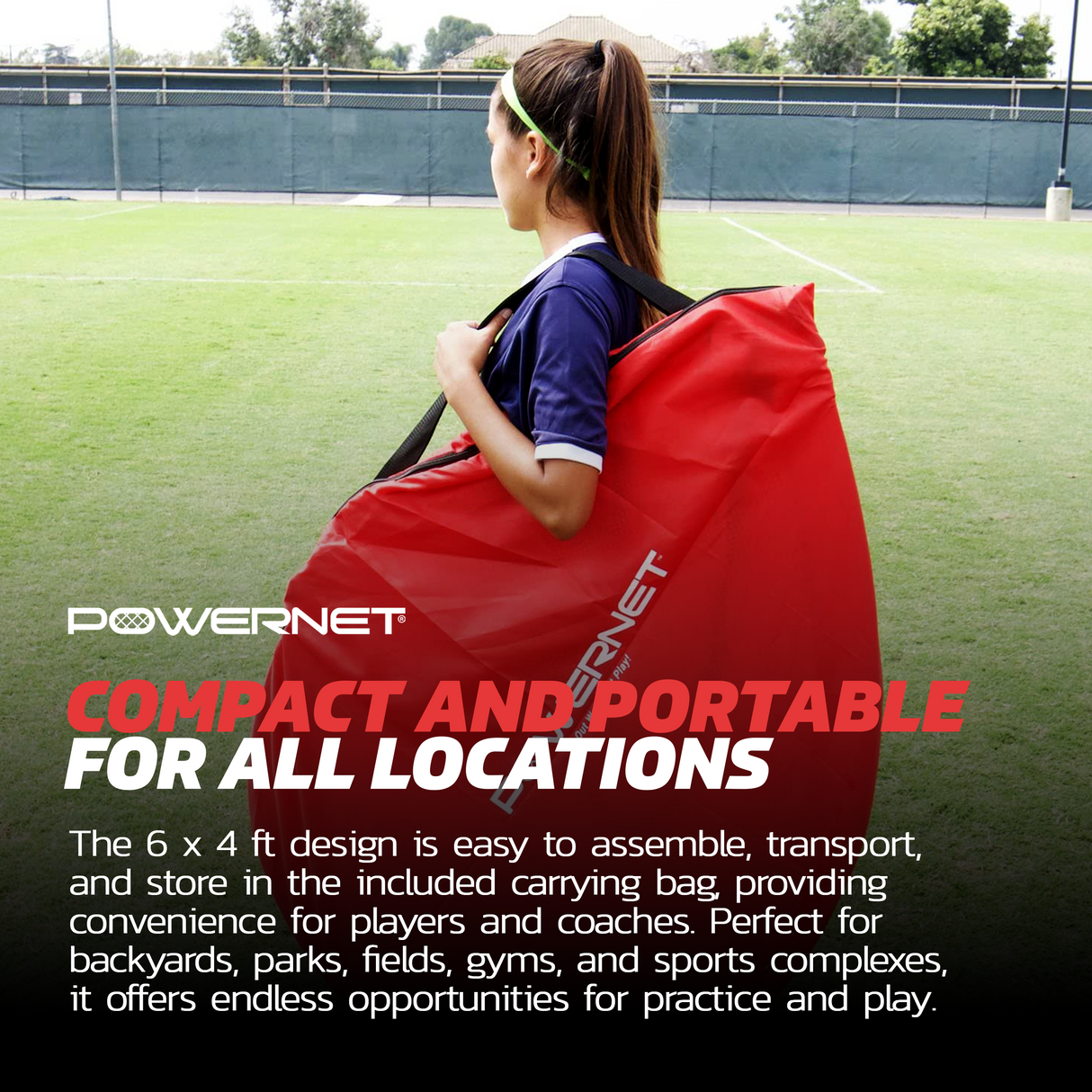 Popup Soccer Goals Portable Net 2 Goals + 1 Carrying Bag Sports PowerNet