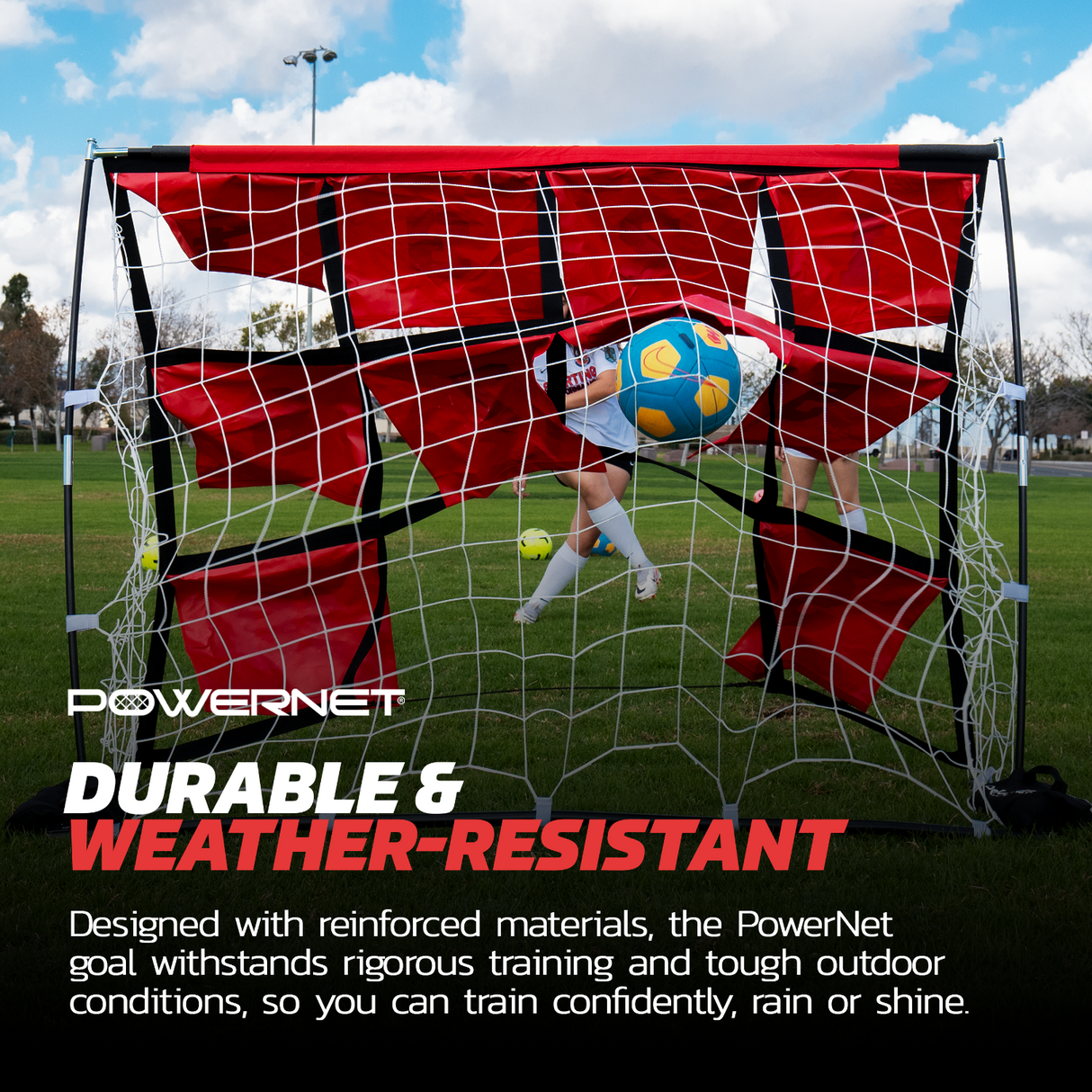 6x4 FT Numbered Soccer Target Goal TrainingNets by PowerNet