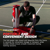 Wheeled Ball Caddy Cart for Baseball Softball and Tennis Sports PowerNet