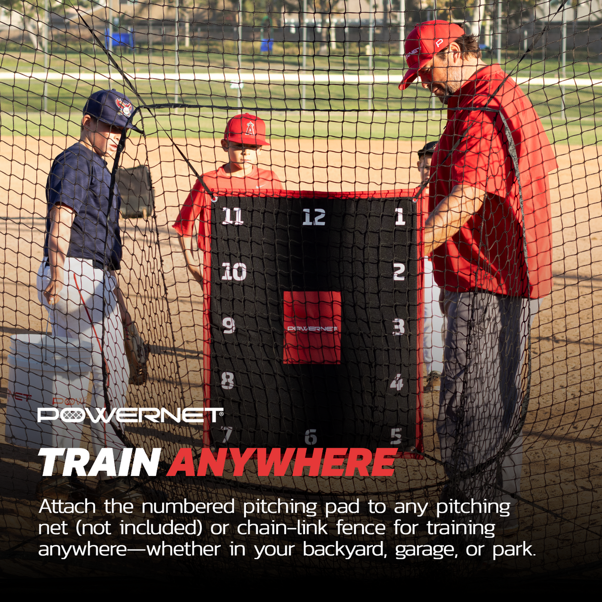 Numbered Pitching Trainer Pad Pitching Pad PowerNet
