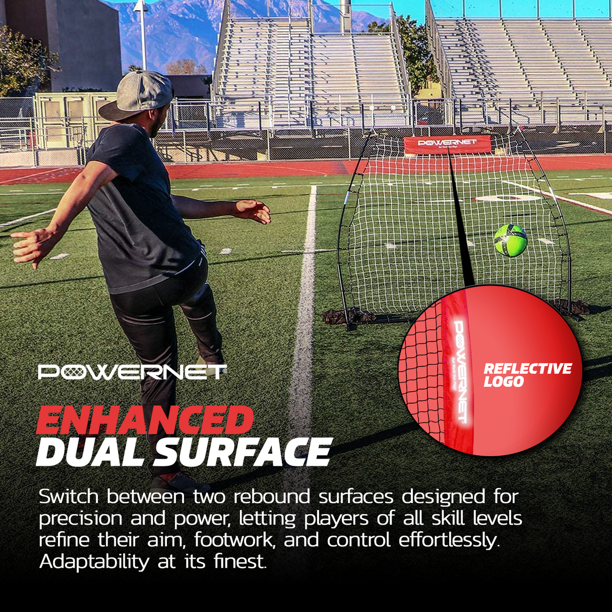 Rebounder Training Net for Soccer, Lacrosse, Baseball, Softball Sports PowerNet
