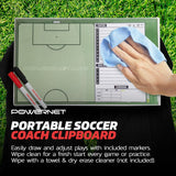 PowerNet Soccer Pro Lineup Coaching Board Coaches Marker Boards PowerNet
