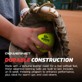 Weighted Softballs | 8 Different Weights Included | 4 to 12 oz Training Ball PowerNet