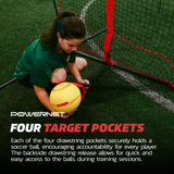 16x10 FT Soccer Goal Combo Barrier Soccer Goal PowerNet