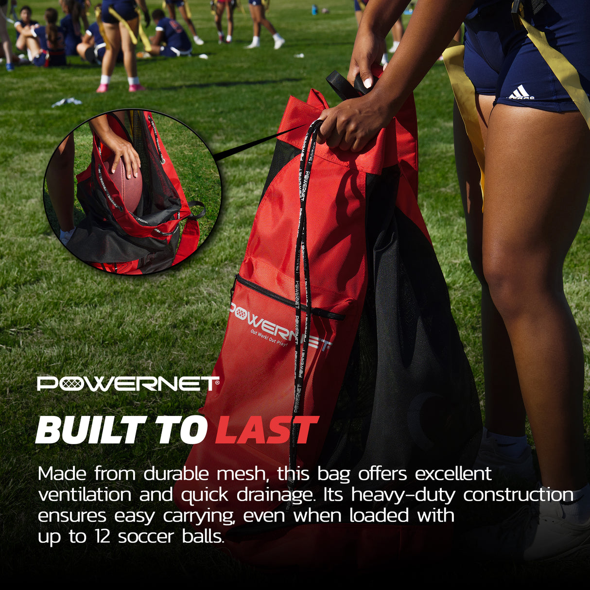 Soccer Ball Large Bag | Mesh Bag Storage Sack Soccer Ball Bags PowerNet