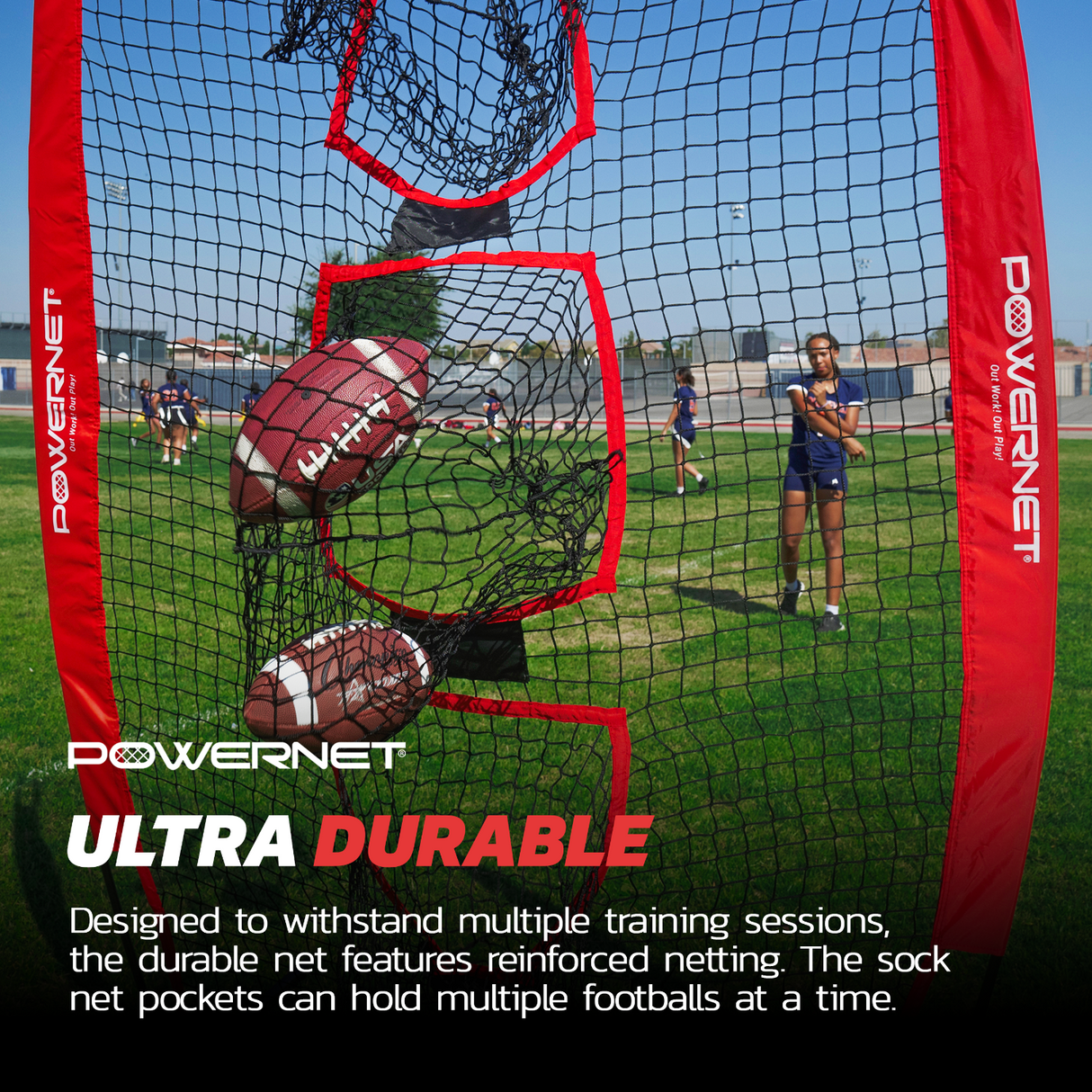 Football Receiver Passing Net 4x8 FT Sports PowerNet