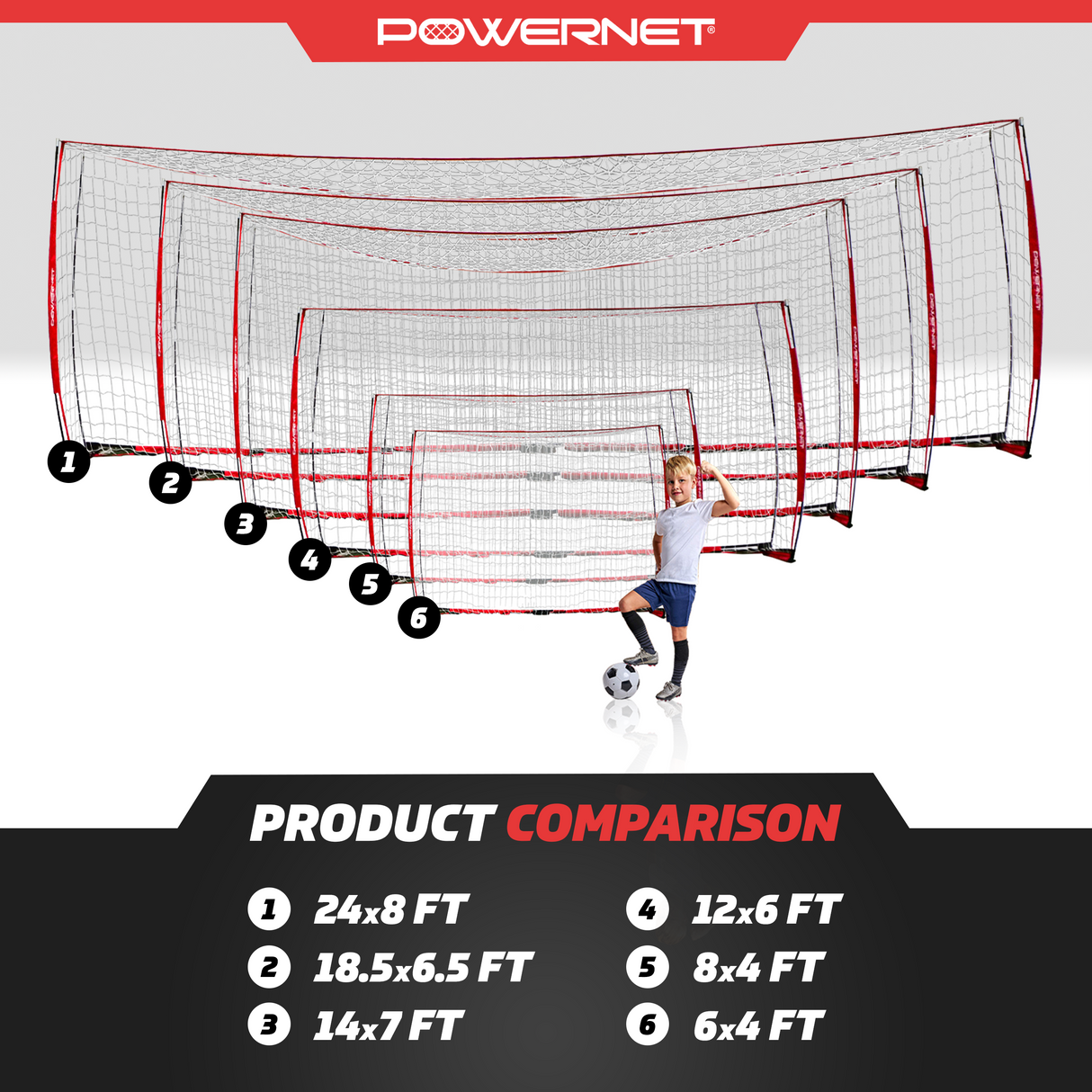 Popup Futsal 3x2M Goal Sports PowerNet