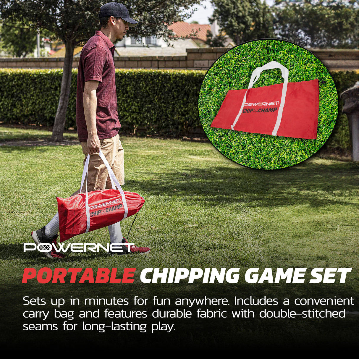 Chip Champ Golf Portable Cornhole Game Sports PowerNet