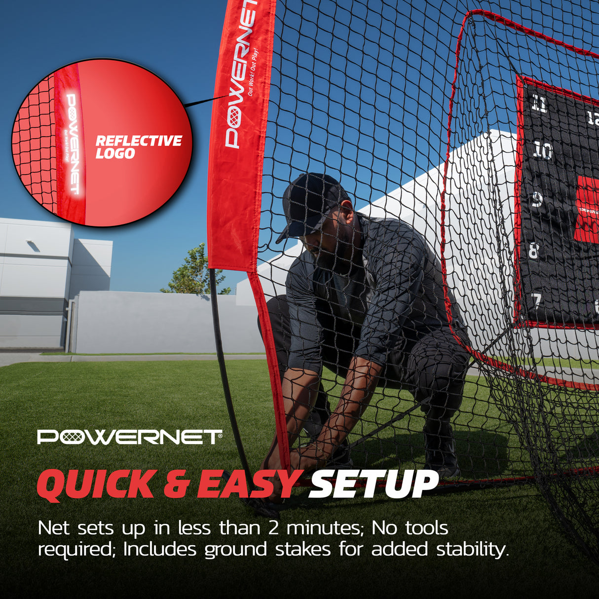 Numbered Pitching Trainer Pad Pitching Pad PowerNet