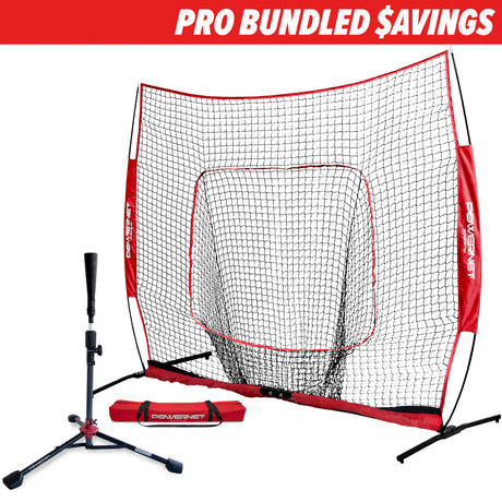 PRO BUNDLE | One-Piece Pro Frame and Tee Bundles (8x8 Net + Standard Tee) PowerNet by TrainingNets