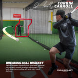 Launch F-Lite Pitching Machine w/ Breaking Ball Bracket Pitching Machine PowerNet