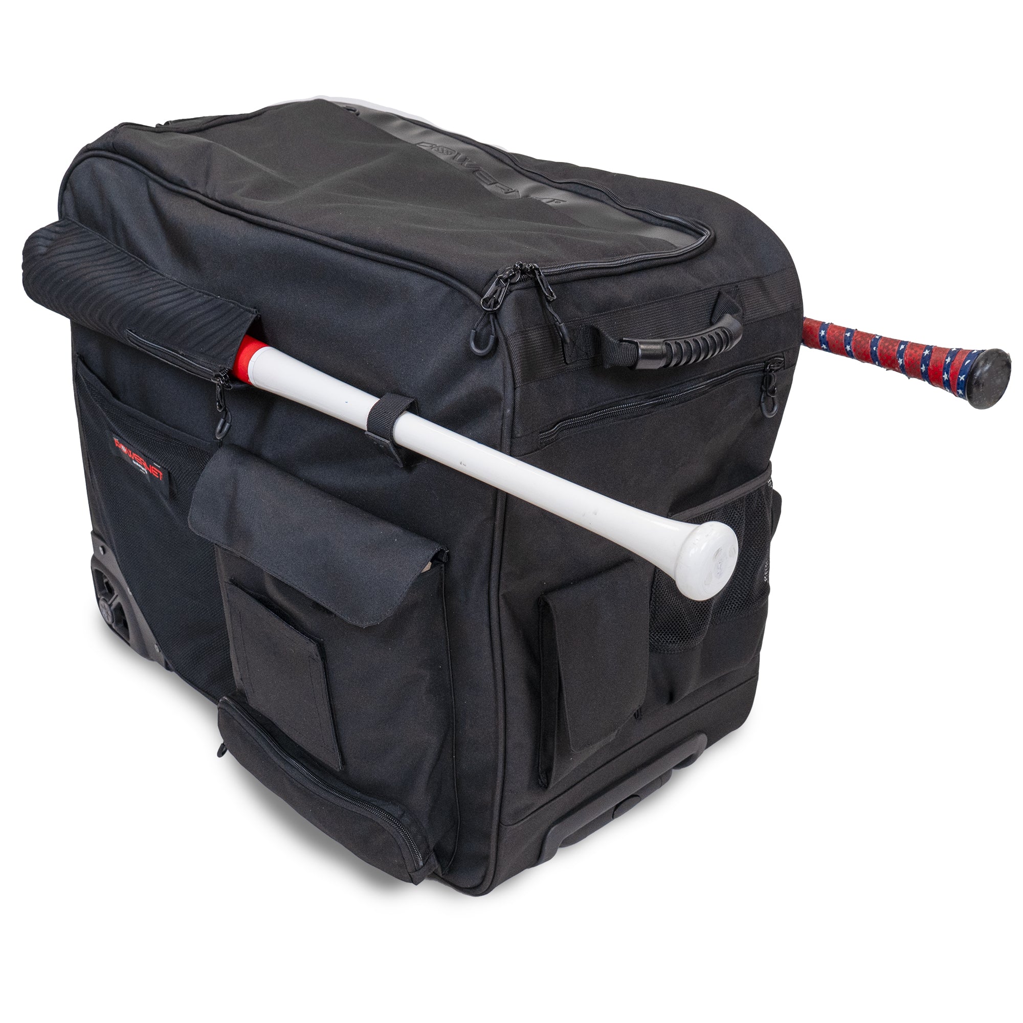 PRO Rolling Baseball Coach Bag Caddy | Holds Two Gallon Bucket