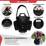 PRO BUNDLE | Shoulder Bucket Bag w/ Practice Baseballs TrainingNets by PowerNet