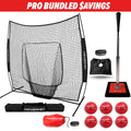 Pro Training Bundle | 7x7 Net, Batting Tee & Weighted Balls (Black)