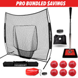 Pro Training Bundle | 7x7 Net, Batting Tee & Weighted Balls (Black)