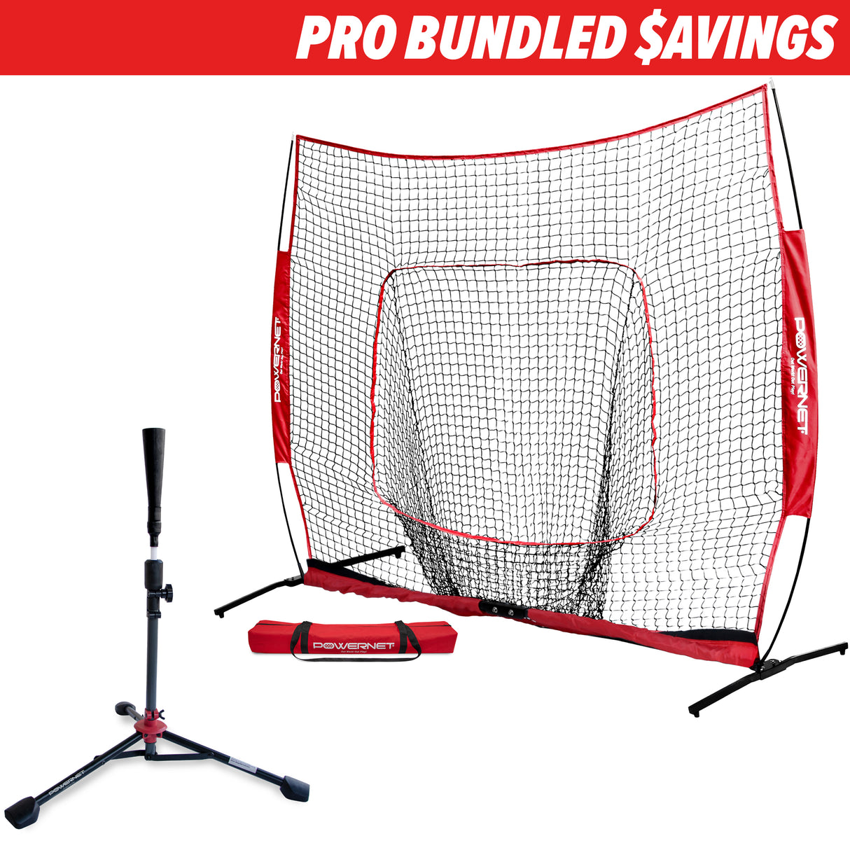 PRO BUNDLE | One-Piece Pro Frame and Tee Bundles PowerNet by TrainingNets 7x7 Net + Standard Tee