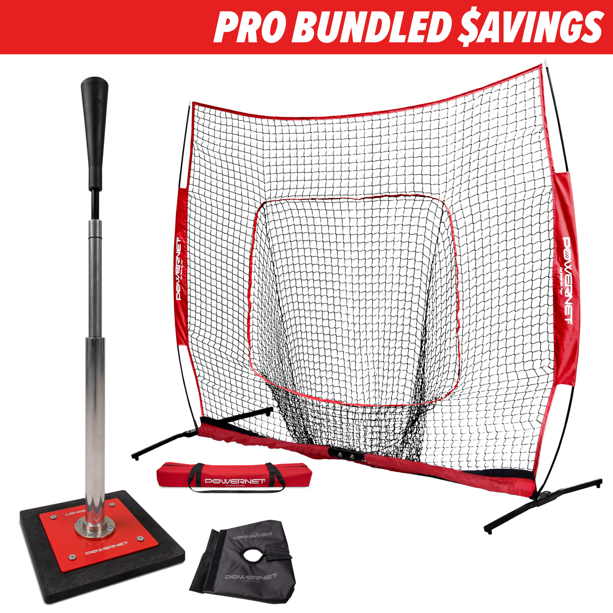 PRO BUNDLE | One-Piece Pro Frame and Tee Bundles PowerNet by TrainingNets 7x7 Net + Pro tee