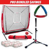 Pro Training Bundle | 5x5 Practice Net, Practice Baseballs & Tri Action Catch Tool TrainingNets by PowerNet