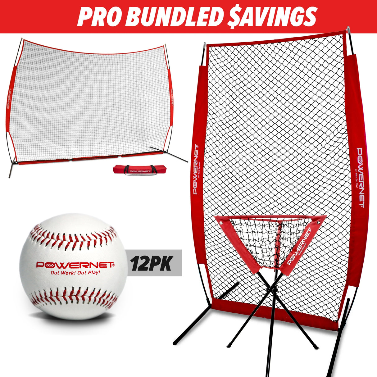 PRO BUNDLE | Batting Practice Barrier Bundle TrainingNets by PowerNet