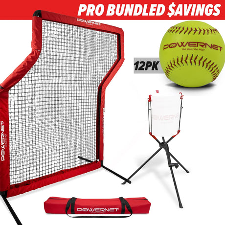 PRO BUNDLE | Batting Practice Z-Screen Coaching Bundle (Softball) TrainingNets by PowerNet