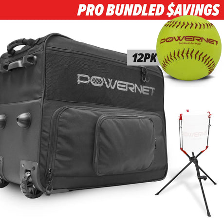 PRO BUNDLE | Coaching Bag Practice Bundle (Softball) TrainingNets by PowerNet