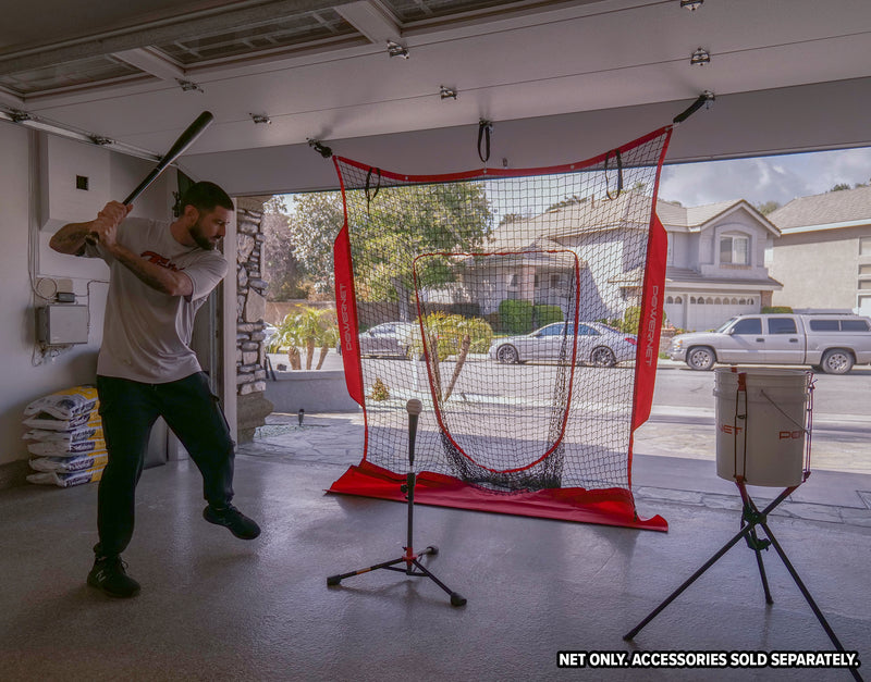Hanging Dual Practice Net (Net Only) | Hang From Garage