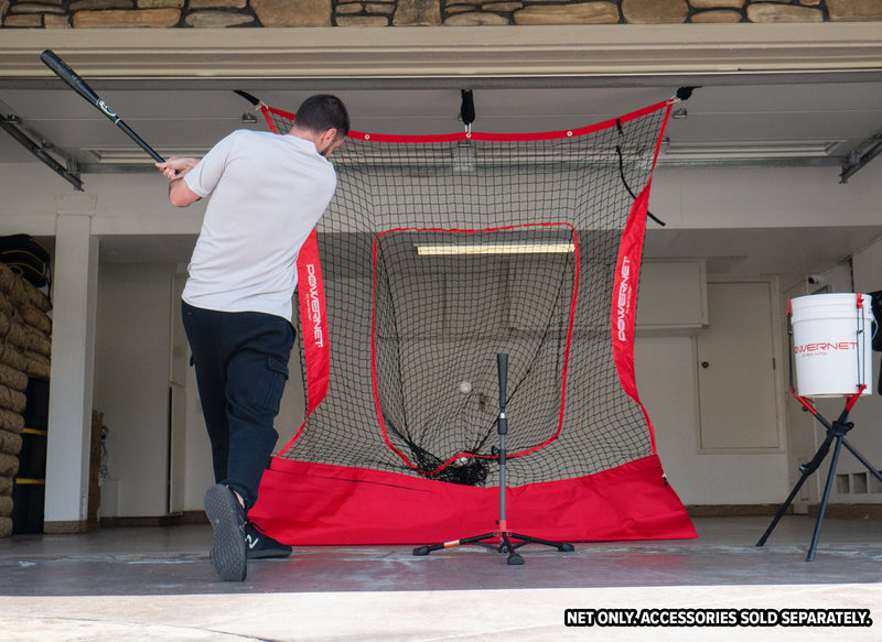 Hanging Dual Practice Net (Net Only) | Hang From Garage