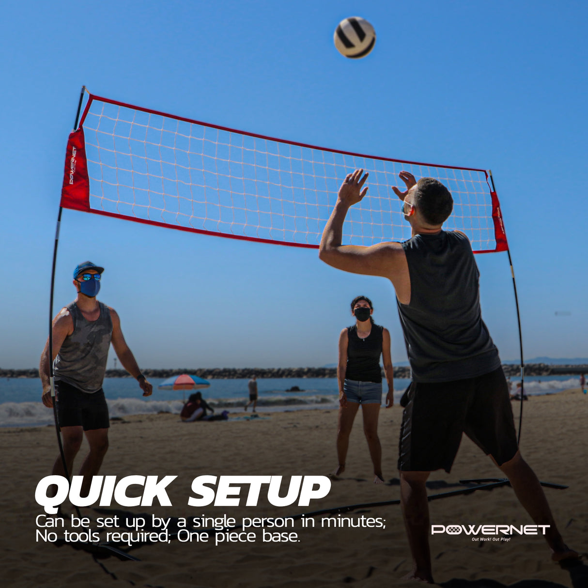 PRO Training Bundle | Volleyball Warm-up Net and Training Station TrainingNets by PowerNet
