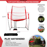 PRO Training Bundle | Volleyball Warm-up Net and Training Station TrainingNets by PowerNet