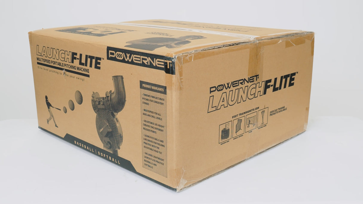 Launch F-Lite Pitching Machine | Simulates up to 90 MPH (V2) Pitching Machine PowerNet