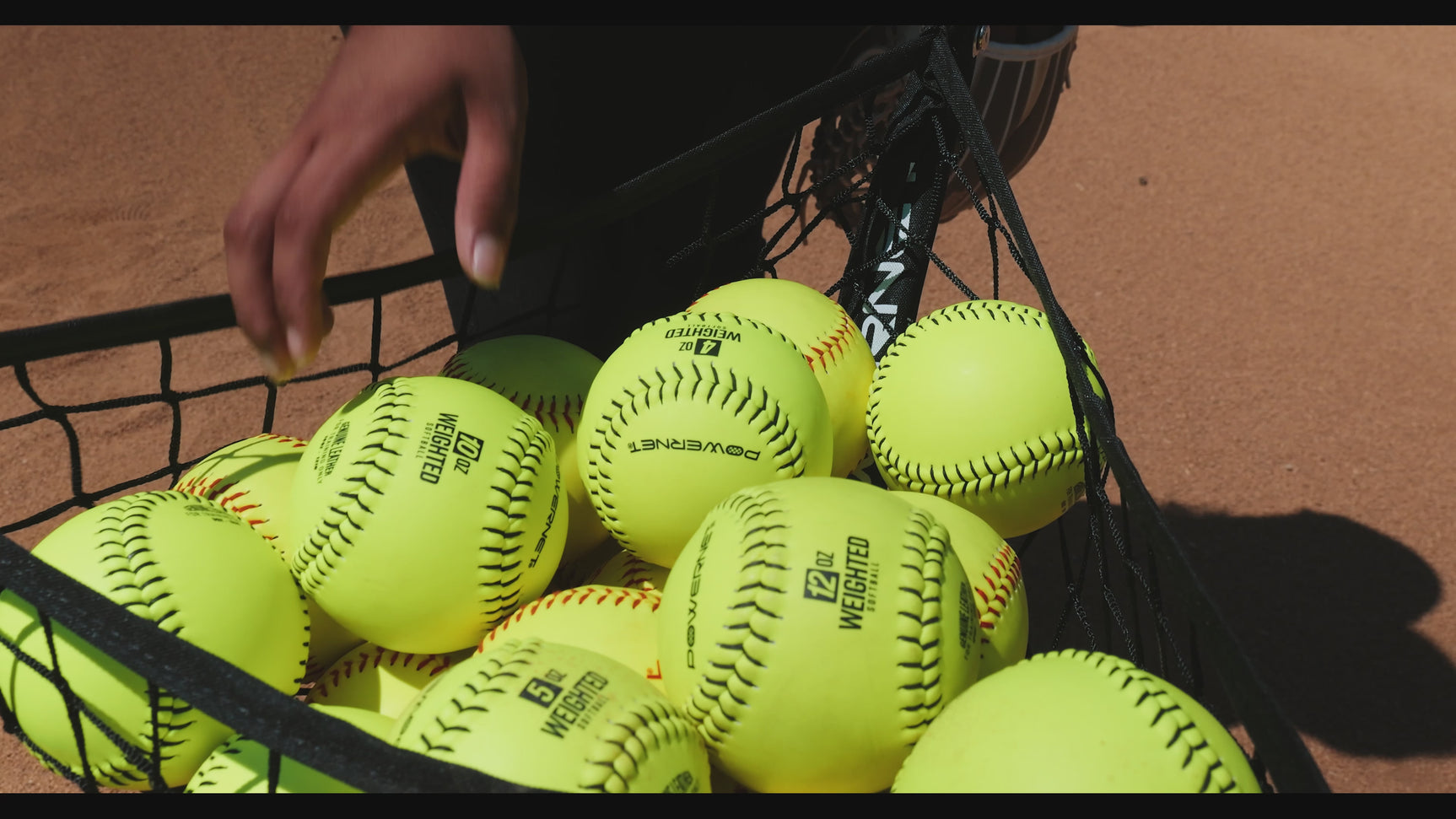 Weighted Softballs | 8 Different Weights Included | 4 to 12 oz Training Ball PowerNet
