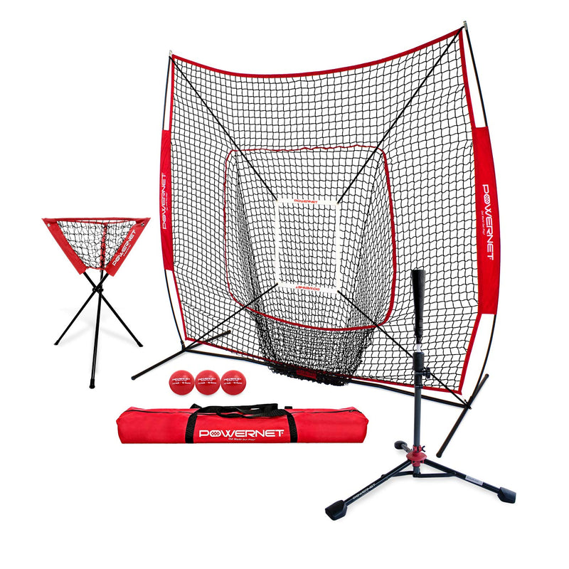 7x7 Practice Net and Tee Total Bundle