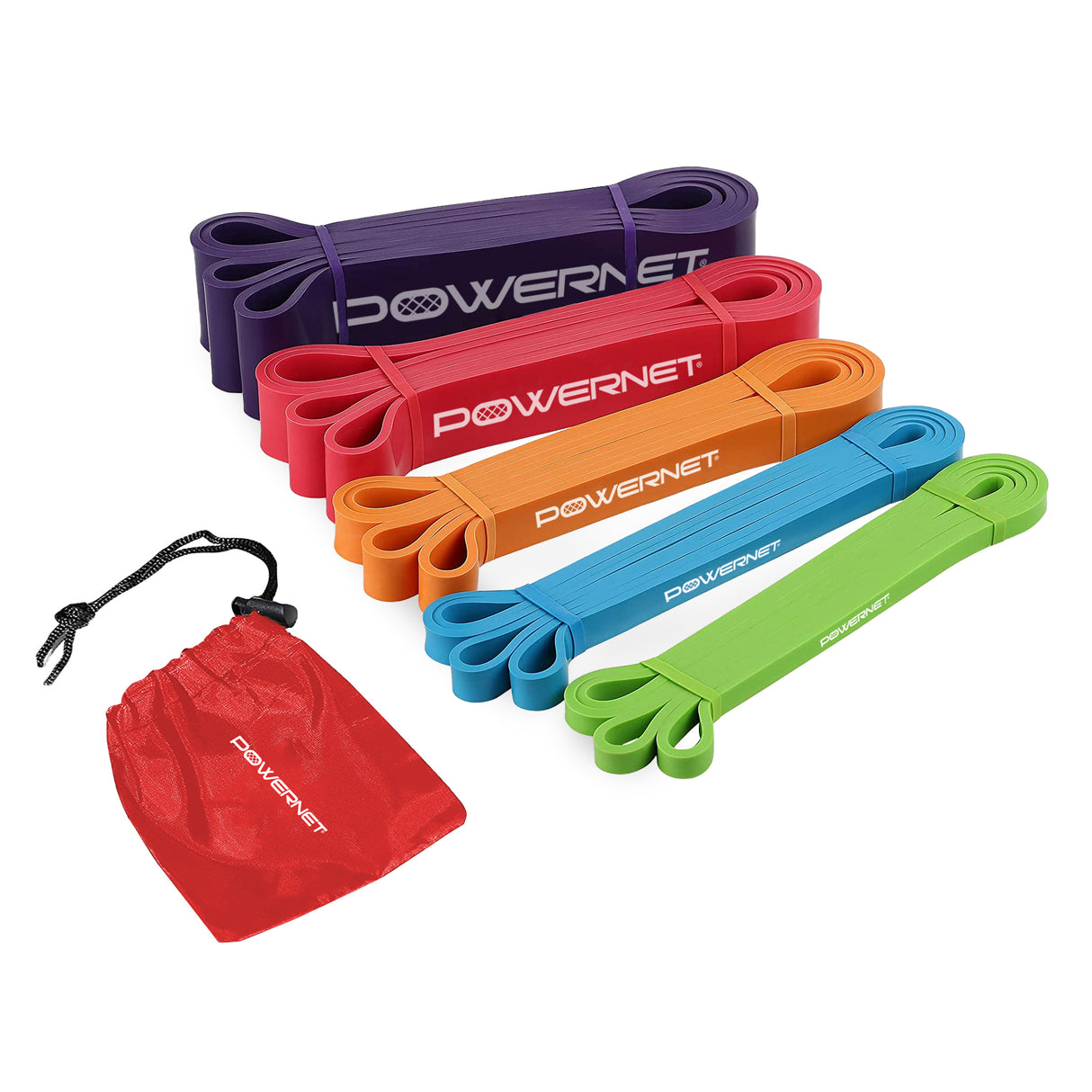 Training Resistance Loop Exercise Bands Resistance Band PowerNet Heavy-Duty Bands