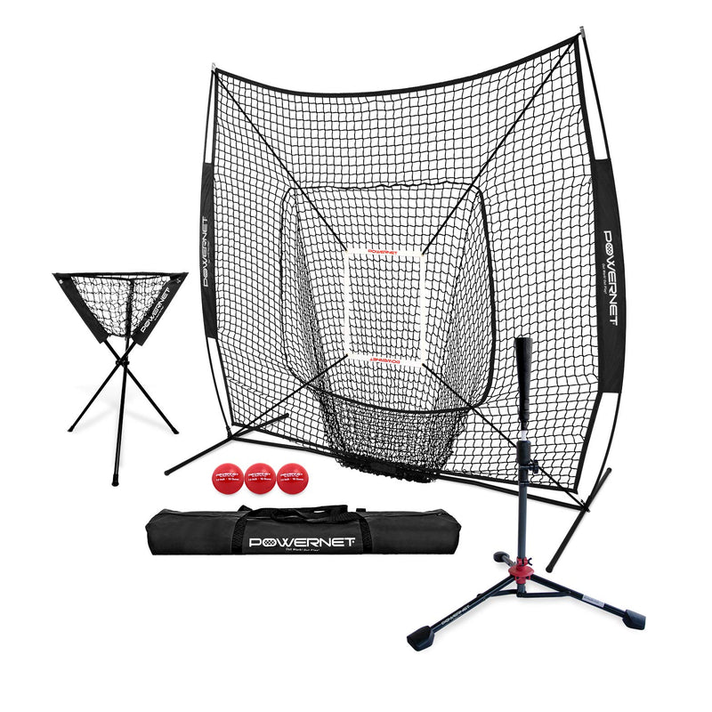 7x7 Practice Net and Tee Total Bundle
