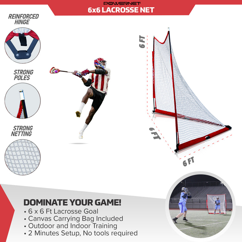 Portable Lacrosse Goal [NEW DESIGN] | Easy Setup, No Tools Required