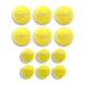 Weighted Hitting Training Balls | 6 PK 2.8" and 6 PK 2" Micro Ball Combo sports PowerNet YELLOW | 12 oz + 3.5 oz