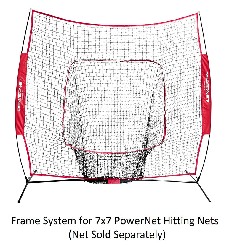 Metal Frame and Fiberglass Poles for Baseball Softball Net 7x7 (FRAME ONLY)