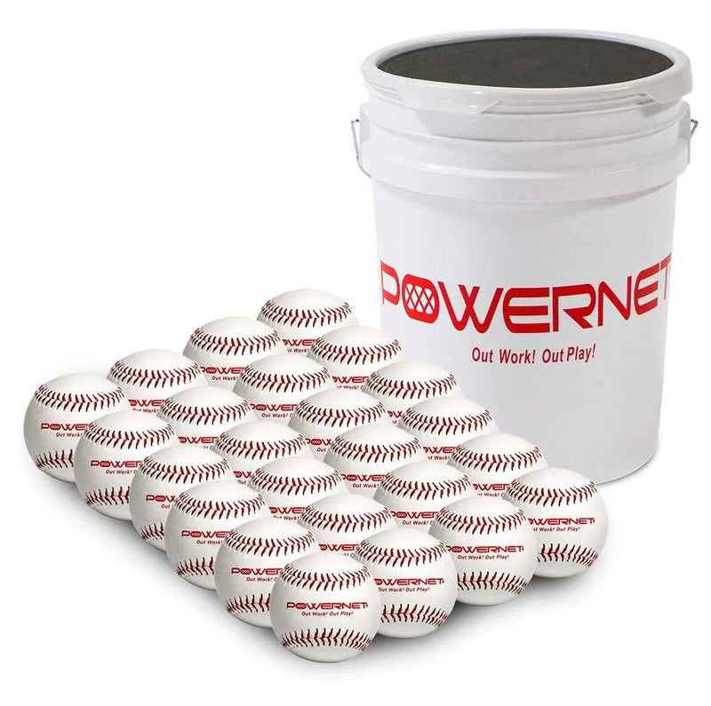 Bucket and Training Balls Bundle | (24) Baseballs + Bucket