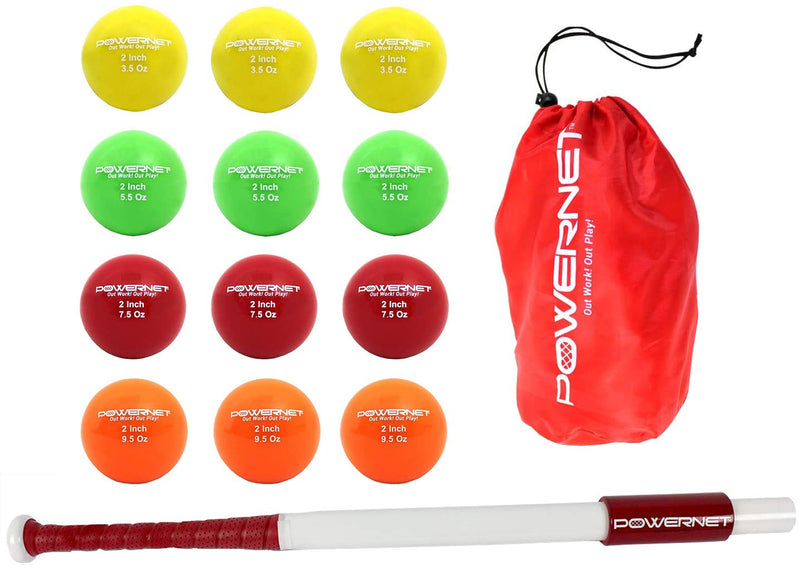 Sweet Spot Training Bat + 2" Progressive Micro Ball 12 PK Set