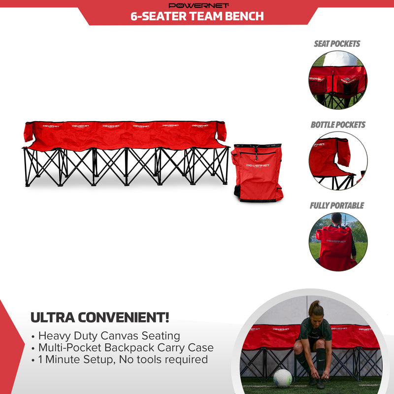 6-Seater Team Bench | Carry Bag Included