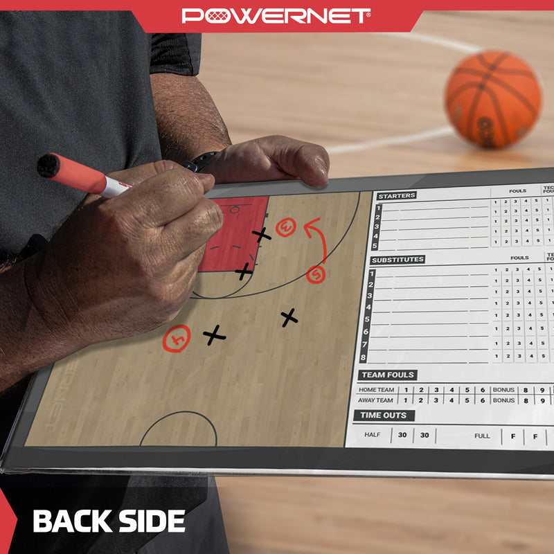 Basketball Coaching Clipboard | Double Sided with Fence Clip