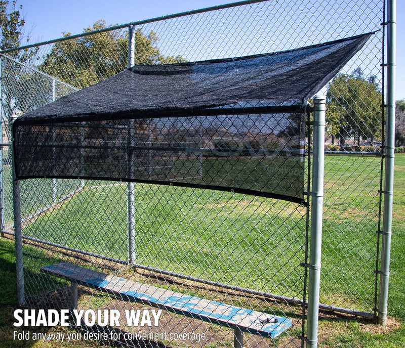 Fence Shade Net Cover | Portable Dugout Sun Screen | 18.75 FT x 7 FT