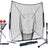 8x8 Practice Net and Portable Tee Bundle Baseball Practice Nets PowerNet Navy