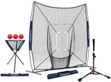 8x8 Practice Net and Portable Tee Bundle Baseball Practice Nets PowerNet Navy