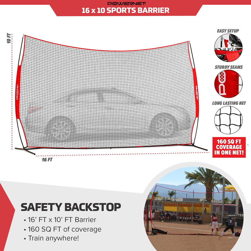 16x10 FT Sports Barrier Net 160 SqFt of Protection