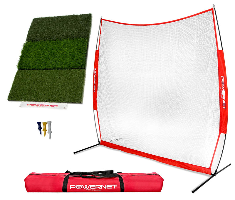 Golf Net and Mat Bundle | Choose Size