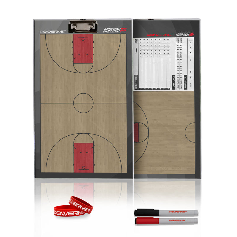 Basketball Coaching Clipboard | Double Sided with Fence Clip