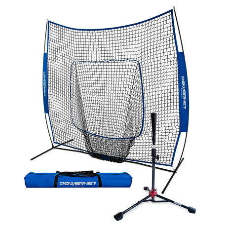 The Original 7x7 FT Training Net & Tee Bundle sports PowerNet Royal Blue