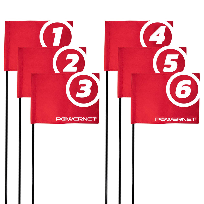 6 Pack Sports Flags | Use for Golf Soccer Football and More