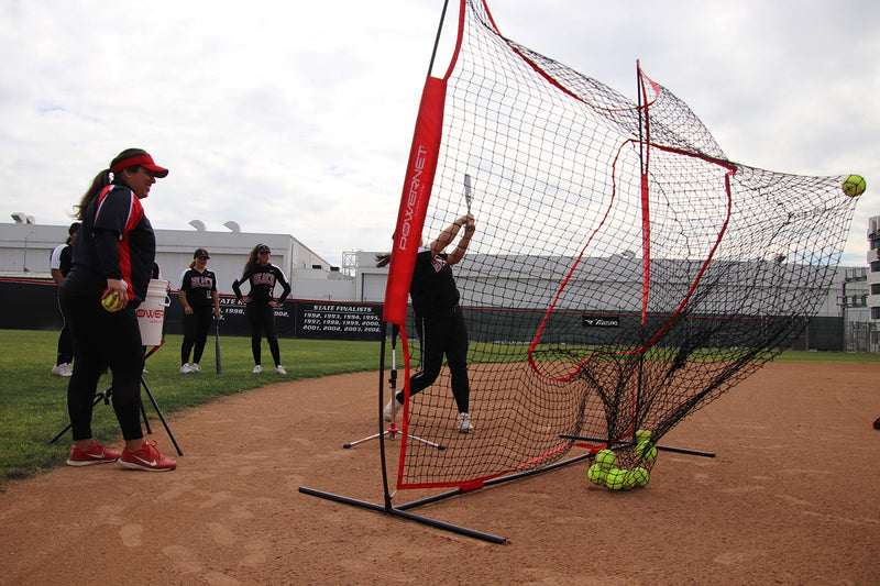 Practice Softballs and Ball Caddy Bundle